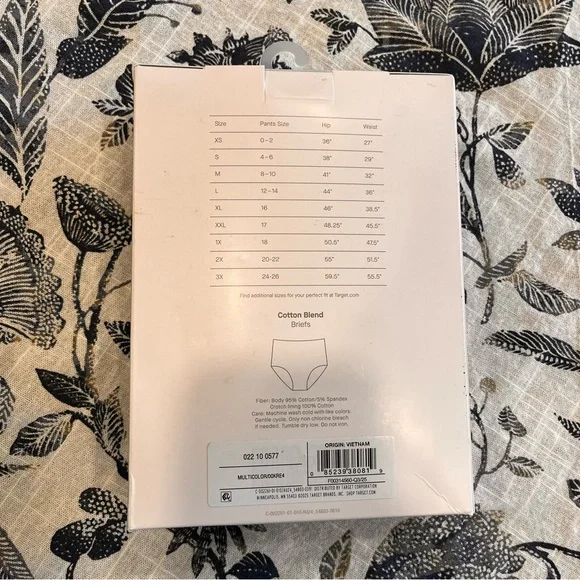 Auden Cotton Blend Briefs Multi-Color Pack Women’s XL Underwear NIB Light 6 Pack - Picture 2 of 2